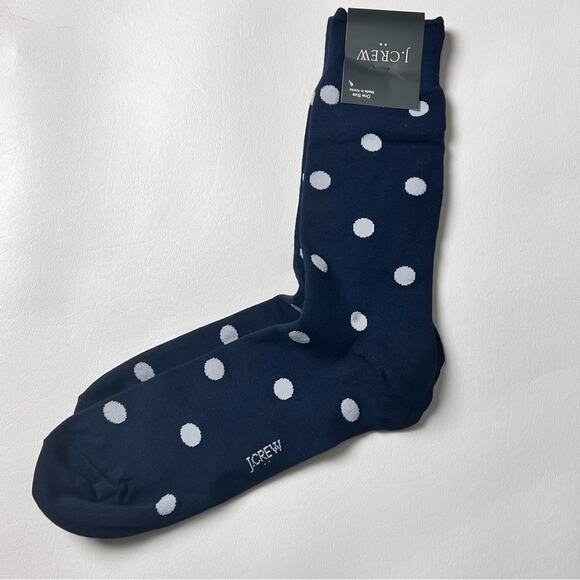 J.Crew Polka Dot Dress Style Trouser Socks One Size NWT - Picture 1 of 9